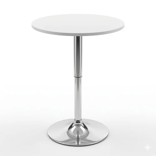Mange-debout Chrome & Blanc